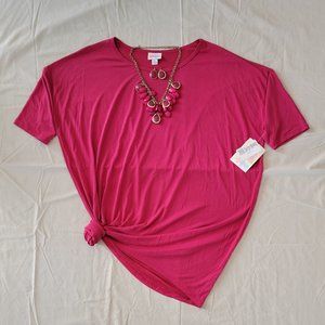 LuLaRoe Irma Tee- Large- Pink- NEW WITH TAGS